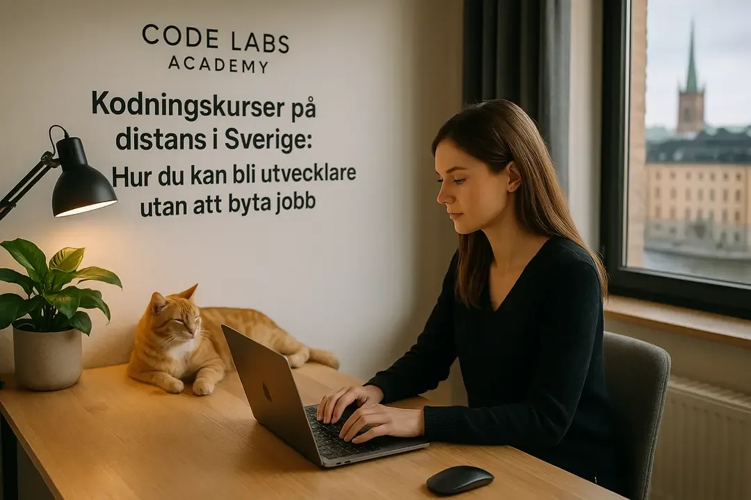 Kodningskurser på distans i Sverige: Hur du kan bli utvecklare utan att byta jobb