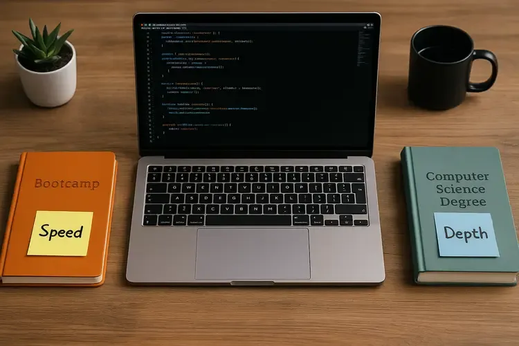 Bootcamp vs Céim Ríomhaireachta: Cé acu is Fearr do dhaoine ag athrú gairme?