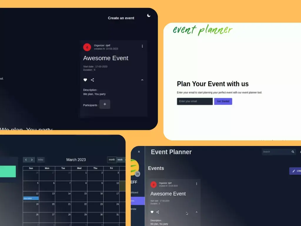 Online-Plattform für Eventplanung cover image